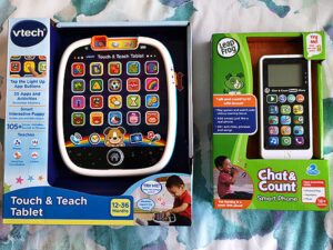 Vtech Touch and Teach Laptop & Leap Frog Chat and Count Smart Phone
